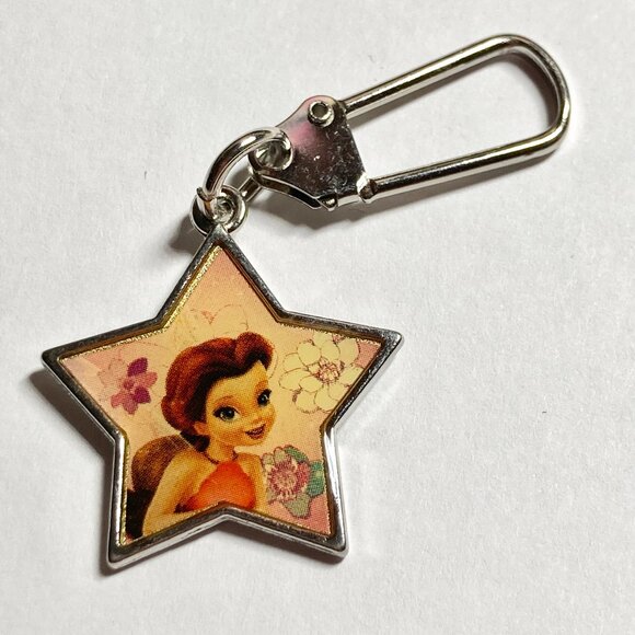 Vintage Disney Tinker Bell Fairy Rosetta Zipper Pull Bag Purse Charm Stamped - Picture 2 of 5